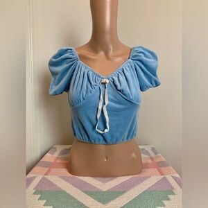Nwt Verge Girl velour crop top
